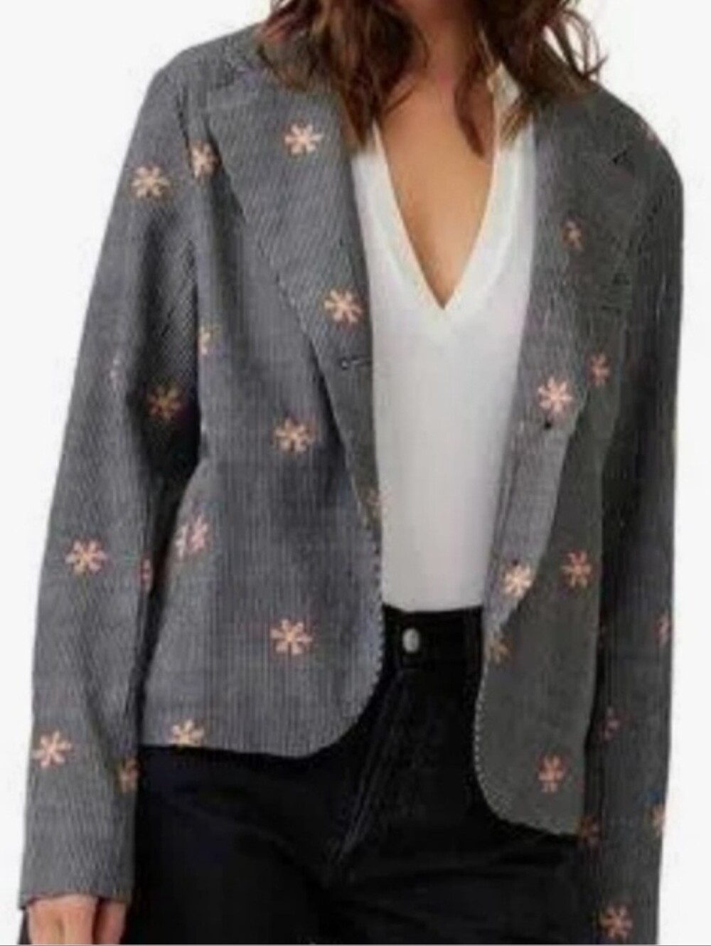 Free People We the Free Cali Floral Blazer size Small